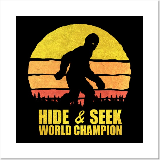 Vintage Hide and Seek World Champion Bigfoot Wall Art by JohnnyxPrint